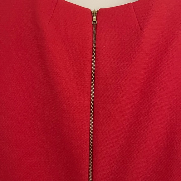 JCrew Poppy Red Flare Dress, Sz 8 zip back - Picture 5 of 7